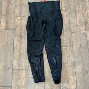 SPANX Black Textured Leggings